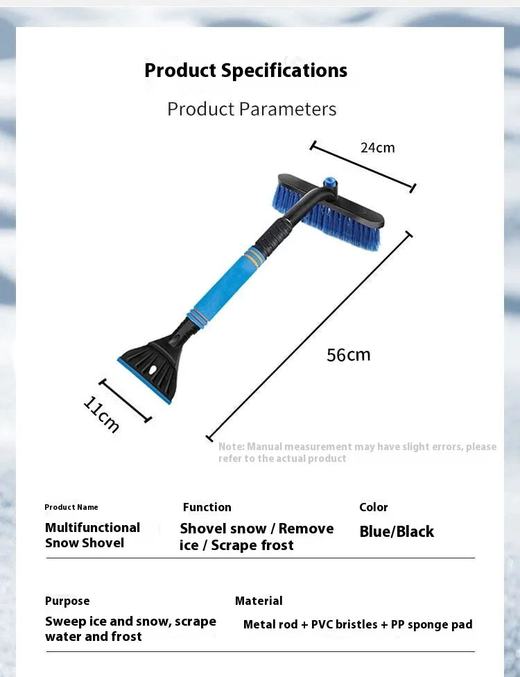 Snow Removal Brush, Car Snow Shovel, Ice Scraper, Snow Removal Tool, Defrosting Shovel, Snow Scraper, Four-In-One