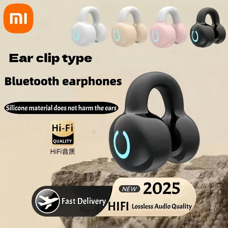 Xiaomi Bluetooth 5.3 Wireless Ear Clip Earphones HiFi Stereo Noise Cancelling Earphones Long Battery Life Waterproof Earphones