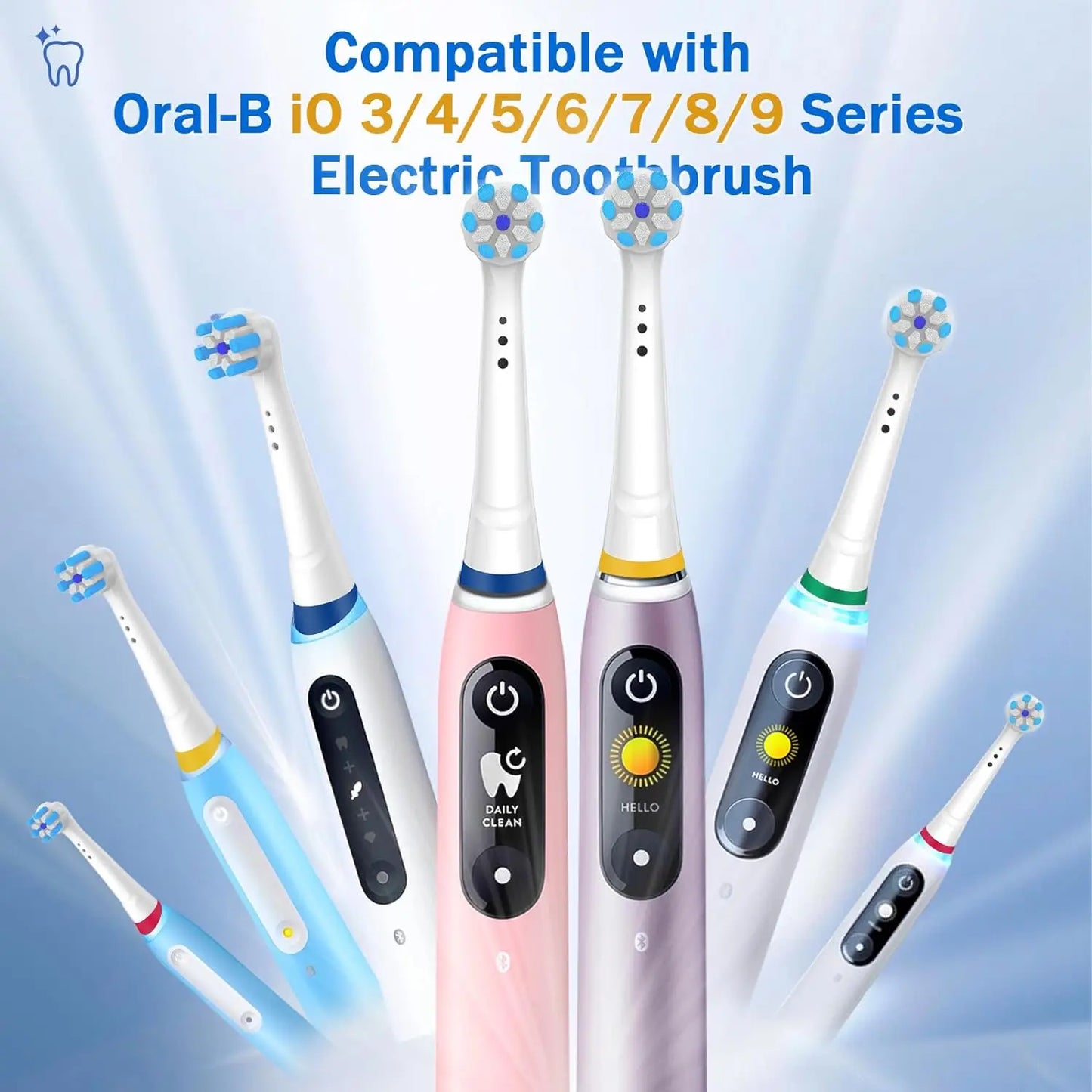 Compatible with Oral B iO Electric Toothbrush Replacement Toothbrush Brush Heads, Toothbrush Head for iO 2/3/4/5/6/7/8/9/10