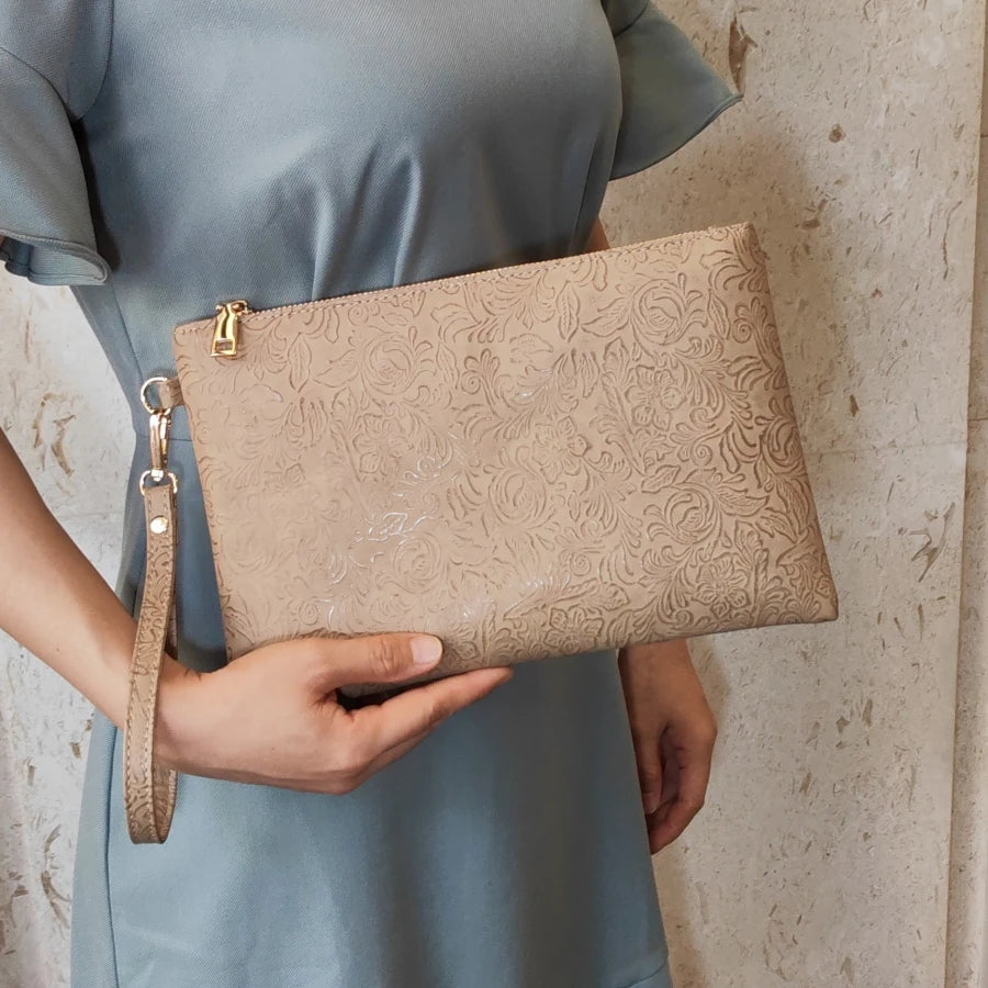 Vintage Relief patterned women Clutches phone envelope clutch purse PU leather Lady Handbag wallet bolsa feminina