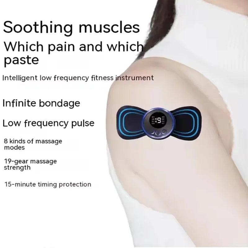 Rechargeable neck massager electric neck massage to relieve pain EMS acupoint muscle stimulation relaxation massage