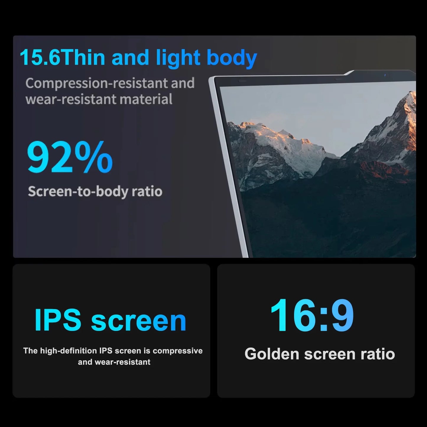 15.6" IPS Laptop Computer Intel Core i7 6500U i3 6100U Win11 Backlit Keyboard Fingerprint PC 16GB RAM 1TB SSD Notebook PC Gamer