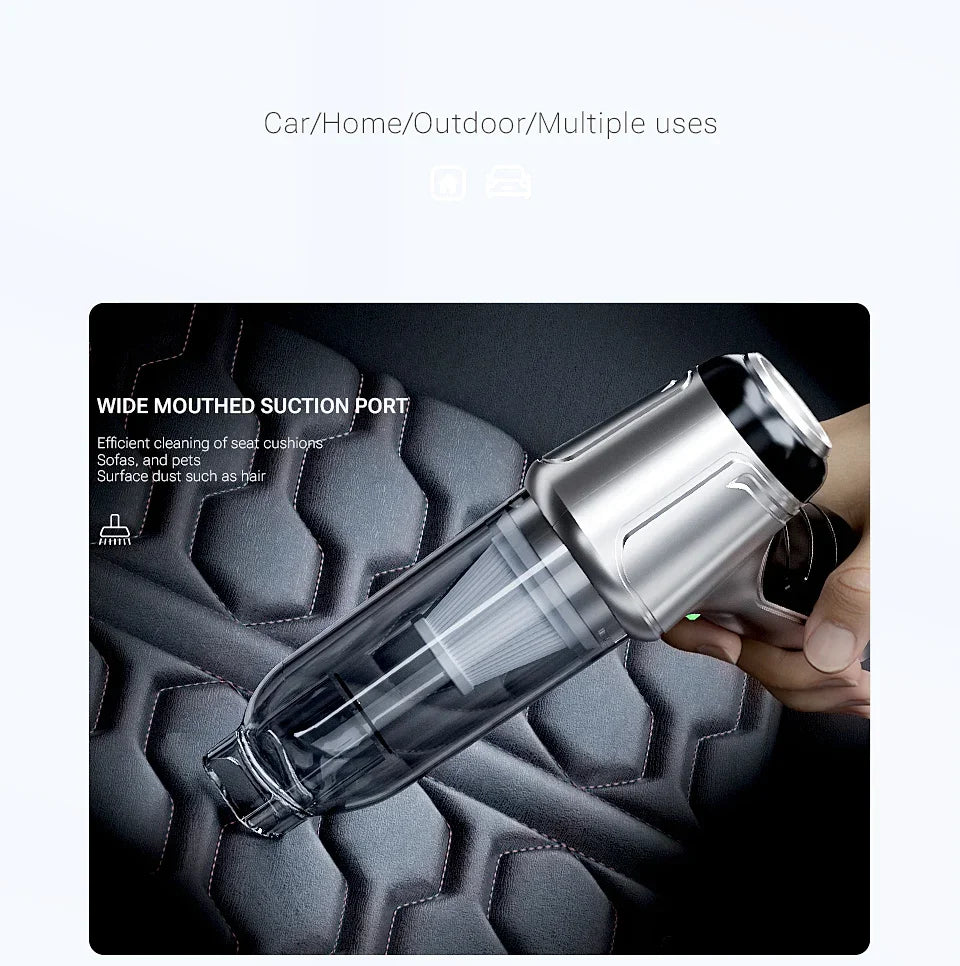 SZUK 638000Pa Mini Vacuum Cleaner New Portable Car Vacuum Cleaner Powerful Handheld Wireless Cleaner with One Click Dust Removal