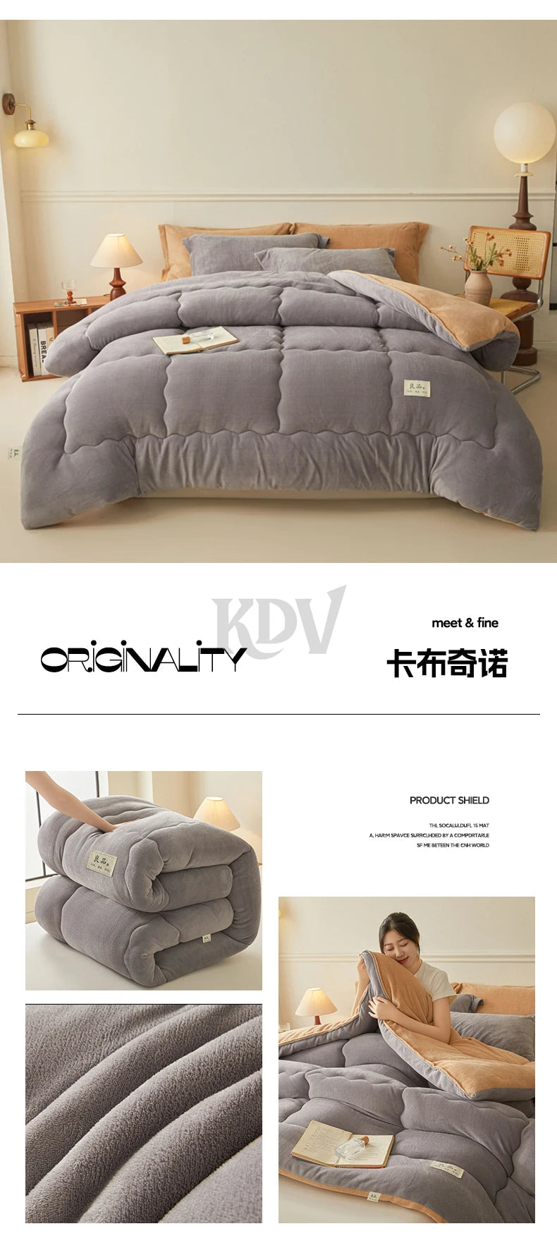 Thickened Milk Velvet Winter Warm Blanket for Bed Queen Size Soft Flannel Quilt Double-Sided Plush Single Double Thick Comforter