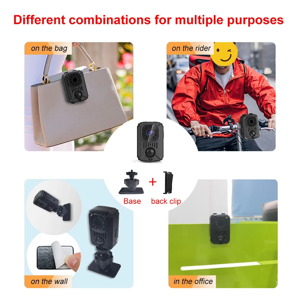 Video Body Camera Smart Camera HD 1080P Recorder Motion Activated Small For Car Nanny Cam