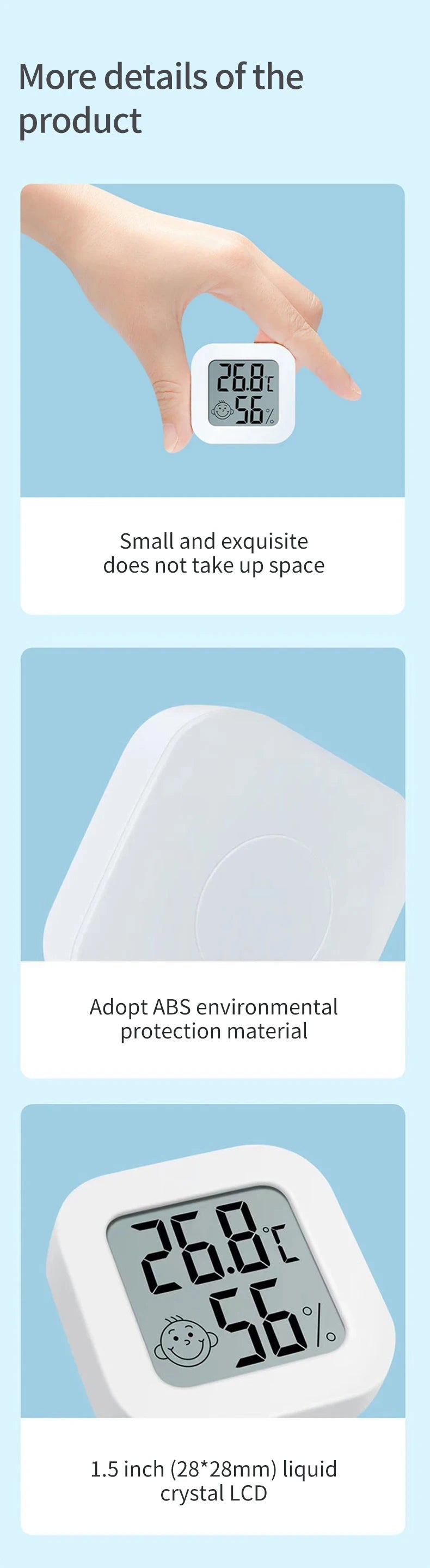 Tuya Zigbee Temperature Humidity Sensor Mini LCD Digital Display Works with Smart Life APP Remote Control Thermometer Hygrometer