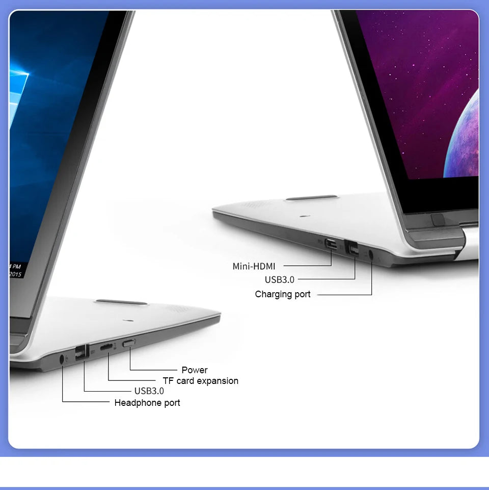 2 in 1 mini Laptop Computer Portable Touch Screen 11.6 Intel N4020 8GB 512GB Windows 11 Pro Office Learning Tablet PC Notebook