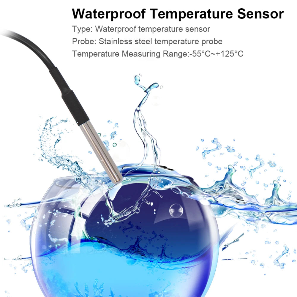 Smart Temperature Switch Tuya WiFi Smart Life Control 1 Gang 85-250V Monitoring Thermostat Passive Dry Contact Relay Match Alexa