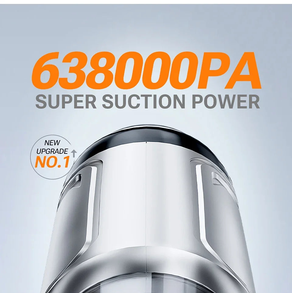 SZUK 638000Pa Mini Vacuum Cleaner New Portable Car Vacuum Cleaner Powerful Handheld Wireless Cleaner with One Click Dust Removal