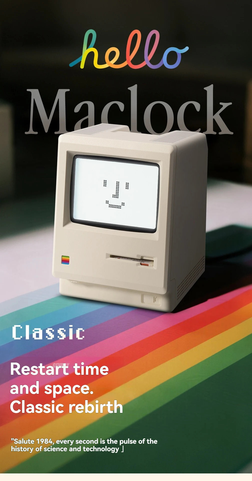 Retro Clock Creativity Alarm Clock Student Specific Wake Up Artifact Nostalgic Desktop Male Electronic Maclock