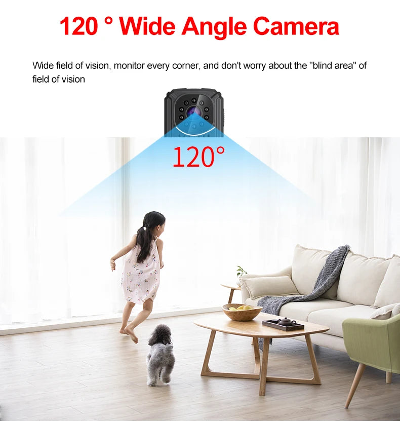 Video Body Camera Smart Camera HD 1080P Recorder Motion Activated Small For Car Nanny Cam
