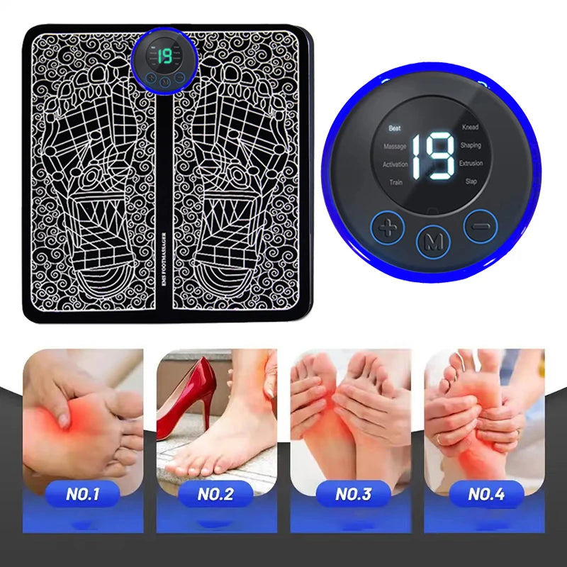 Portable Massage Foot Pad Massage Patch Massage Pen Cervical Neck and Back Full Body Massage Combination Set