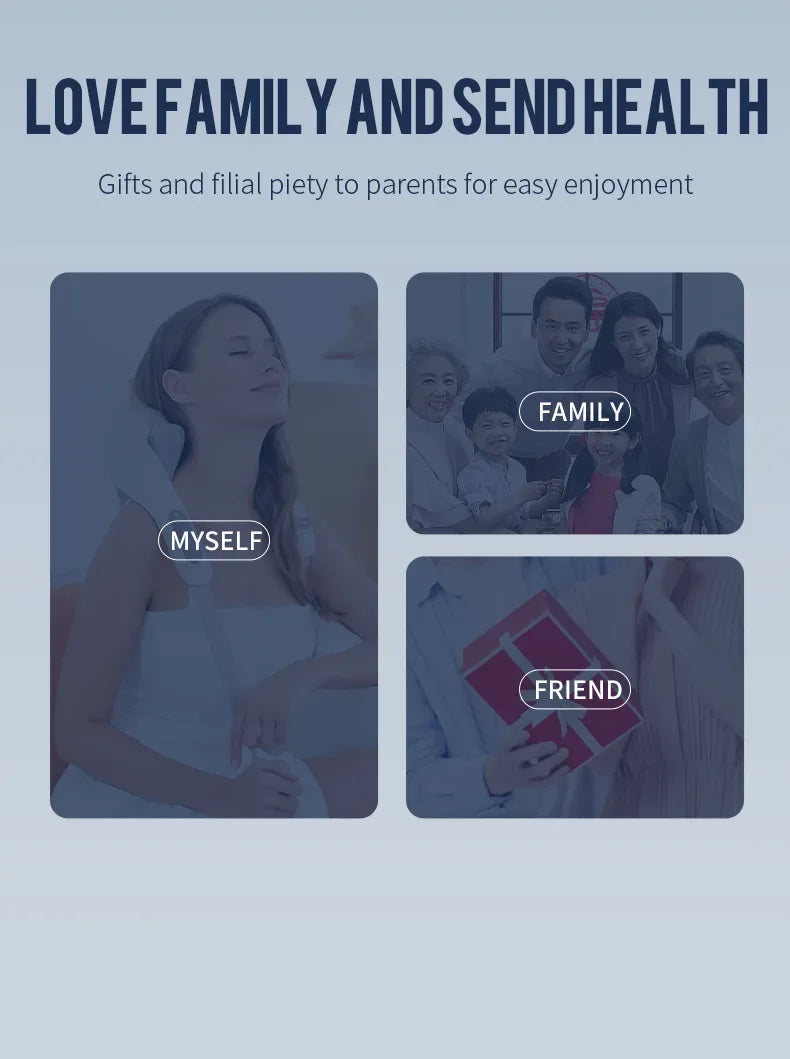 Wireless Neck And Back Massager Shoulder Kneading Massage Shawl Cervical Relaxing Trapezius Massager