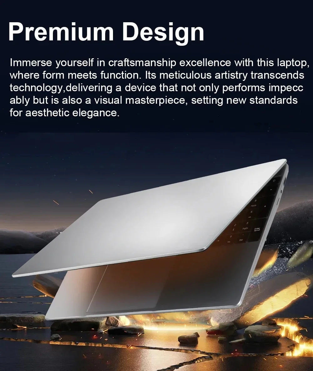 Windows 11 Pro 15.6" Laptop Computer Intel Celeron N4000 16GB DDR 1TB SSD Laptops Office Computer PC Fingerprint Unlock Notebook