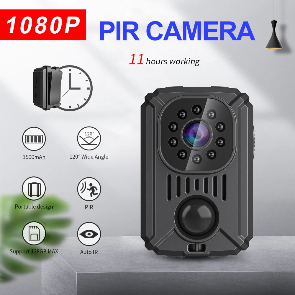 Video Body Camera Smart Camera HD 1080P Recorder Motion Activated Small For Car Nanny Cam