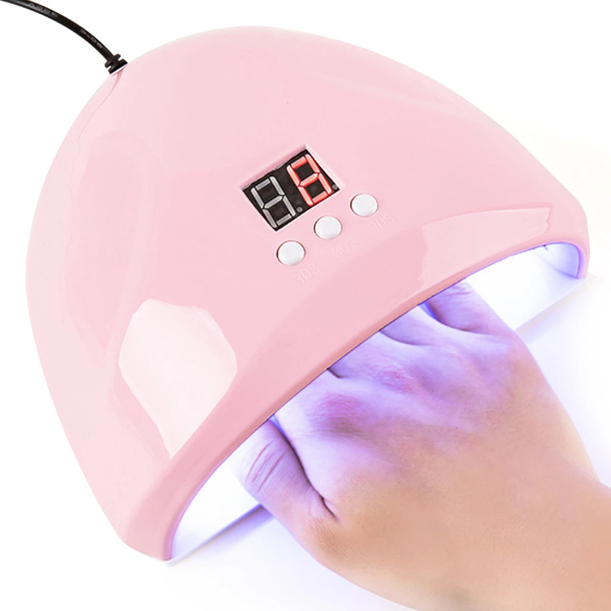 YIKOOLIN 46-Piece Essential Manicure Tool Set With LED UV Nail Lamp Gel Curing Machine Electric Nail File Drill Manicure Tools