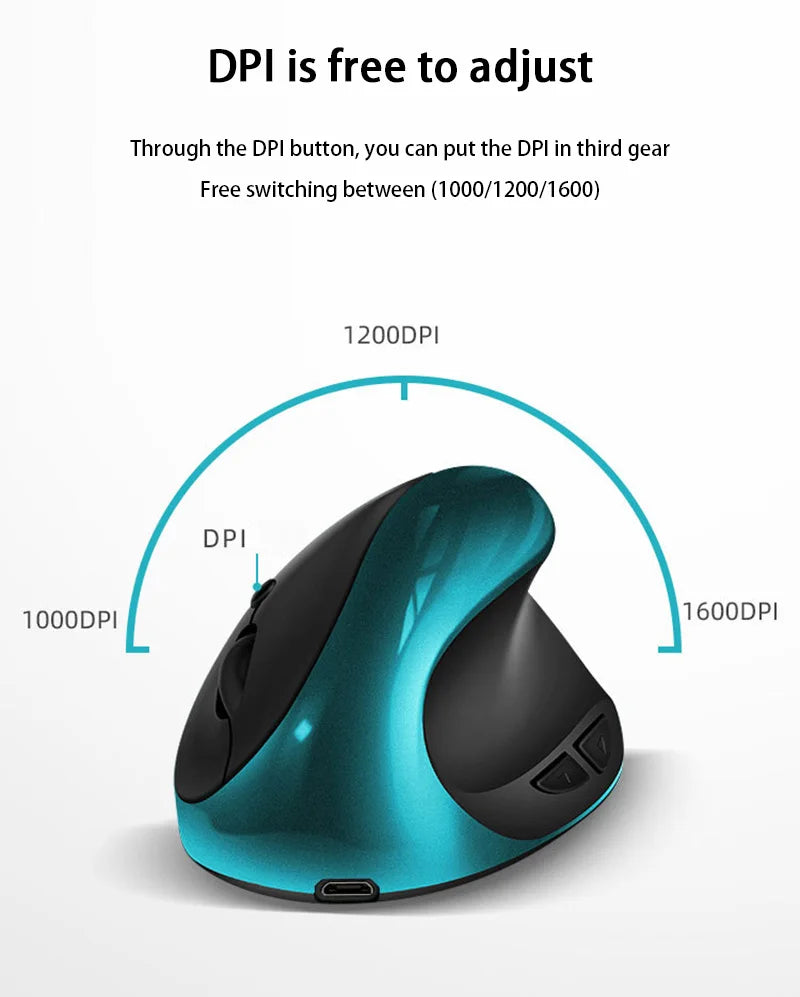 Xiaomi Hot Selling Rechargeable Vertical Mice Ergonomic Wireless Mouse 2.4G USB Receiver 1600 Adjustable DPI 6 Buttons Mouse New