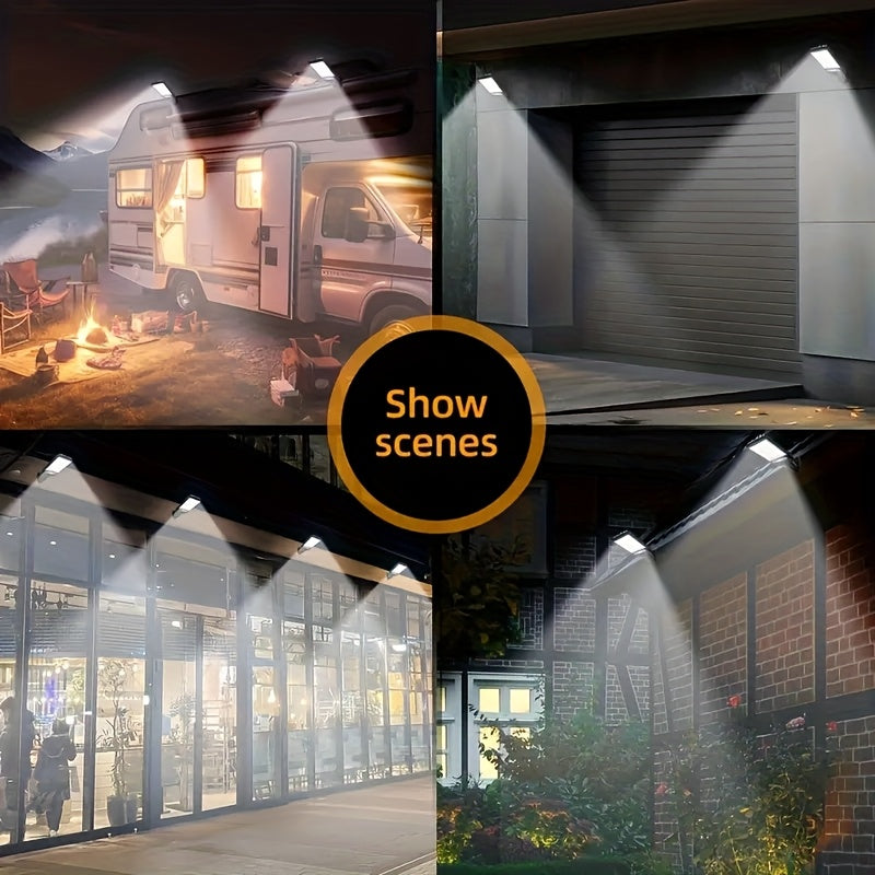 1/2/4pcs Outdoor Solar Street Light, LED Wall Lamp with Remote Control, Garden Light, Human Body Induction Wall Light