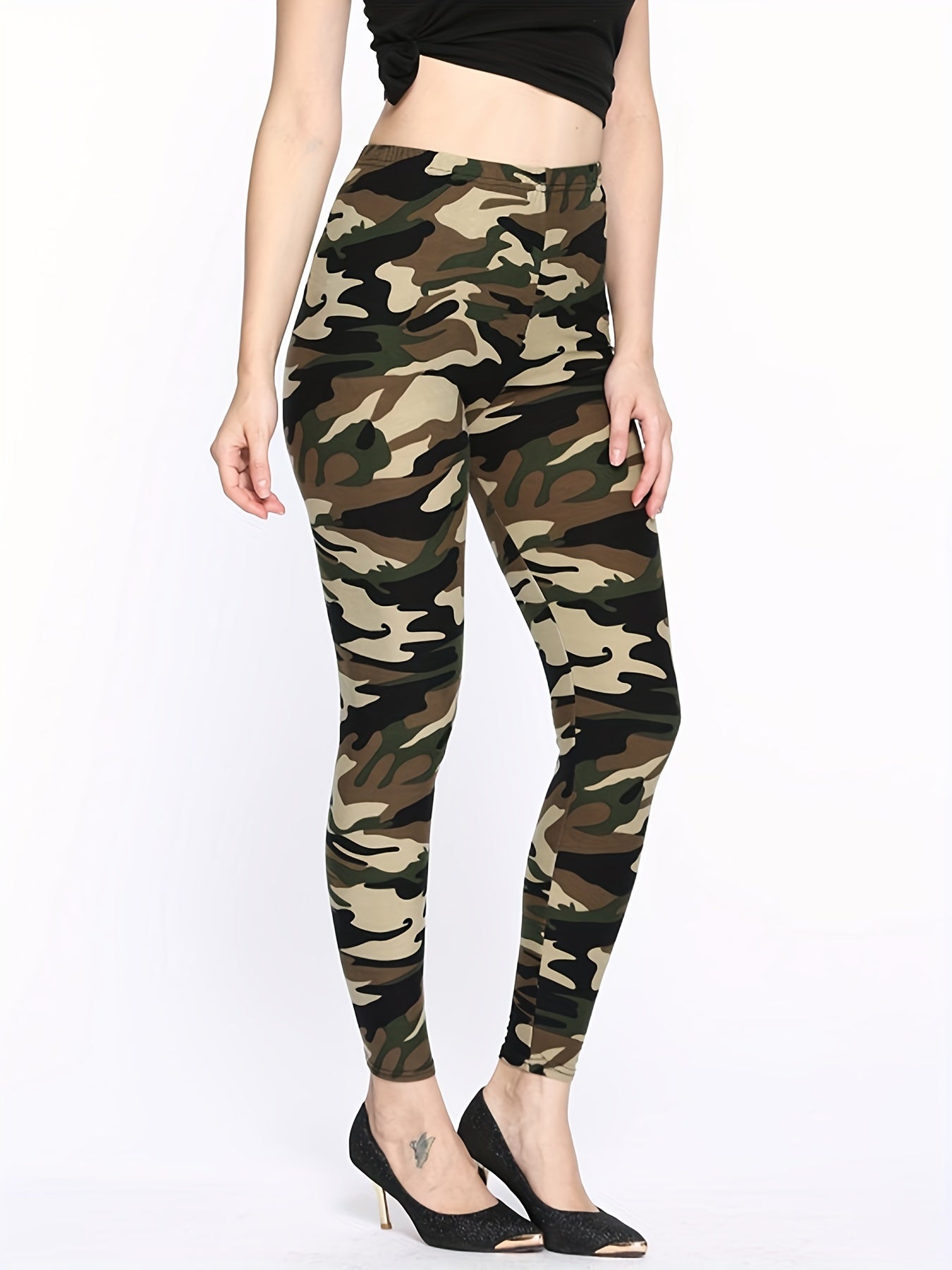 [Floral Leggings] High Waist Floral Printed Women's Leggings | Casual Sweatpants Pants